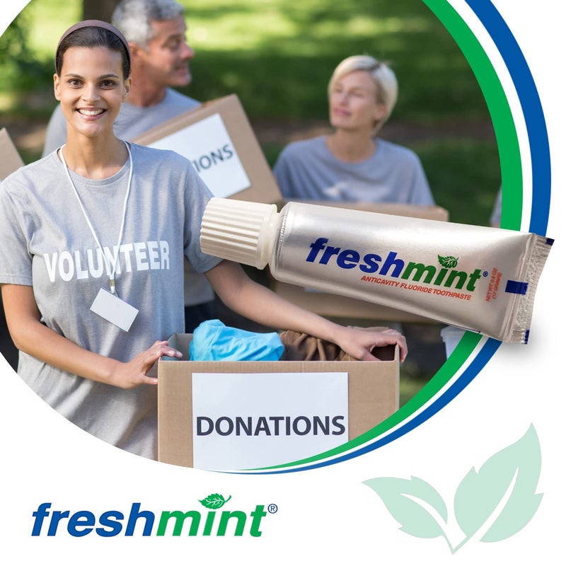 Freshmint 144 Tubes of Freshmint 0.6 oz. Anticavity Fluoride Toothpaste, Metallic Tube, Tubes do not have Individual Boxes for Extra Savings, Travel Size - Image 4